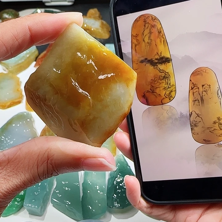 定制翡翠未镶嵌翡翠挂件