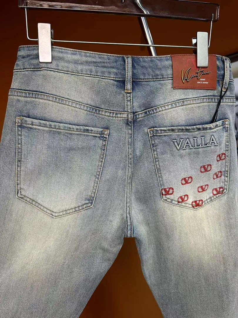 6319-男士2025夏季新款欧货中腰修身小直筒牛仔裤