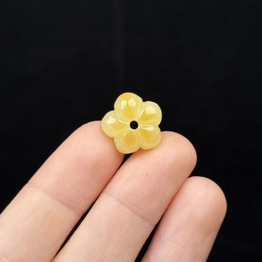 K1309天然原矿蜜蜡 小五瓣花13.7*7mm 支持鉴定 假一罚十