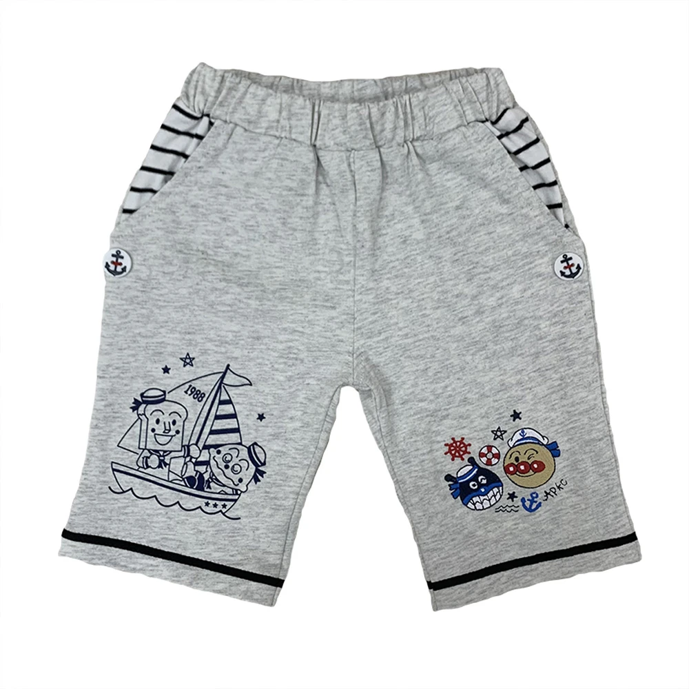 【新粉体验，不找差价】 G04，儿童灰色面包刺绣海军风短裤男女童同款