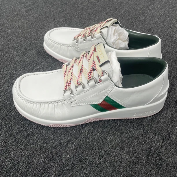 未使用 GUCCI/古驰 低帮休闲板鞋白色44码全新公价6500
