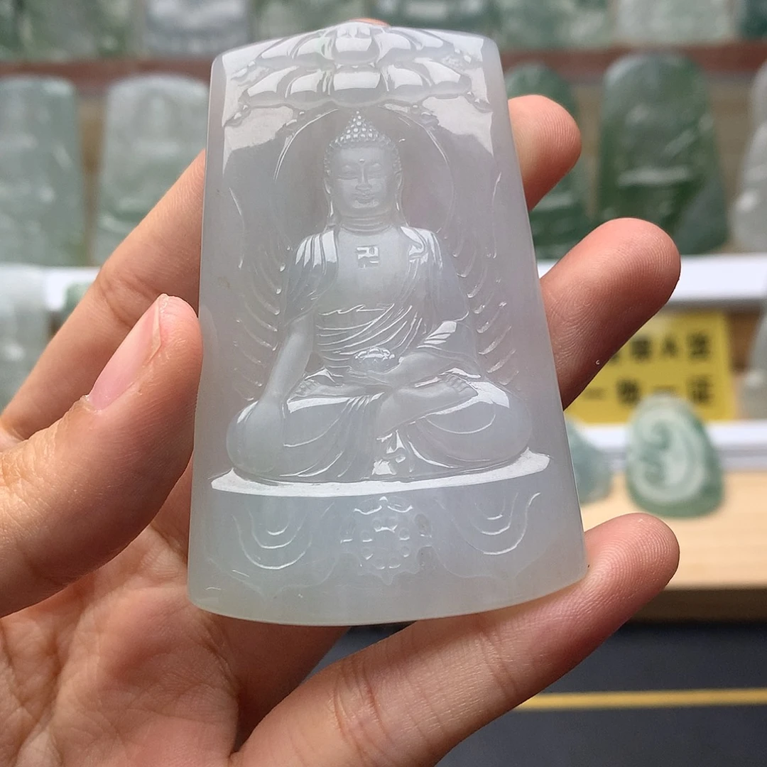 好***儿翡翠未镶嵌颈饰阿弥陀佛