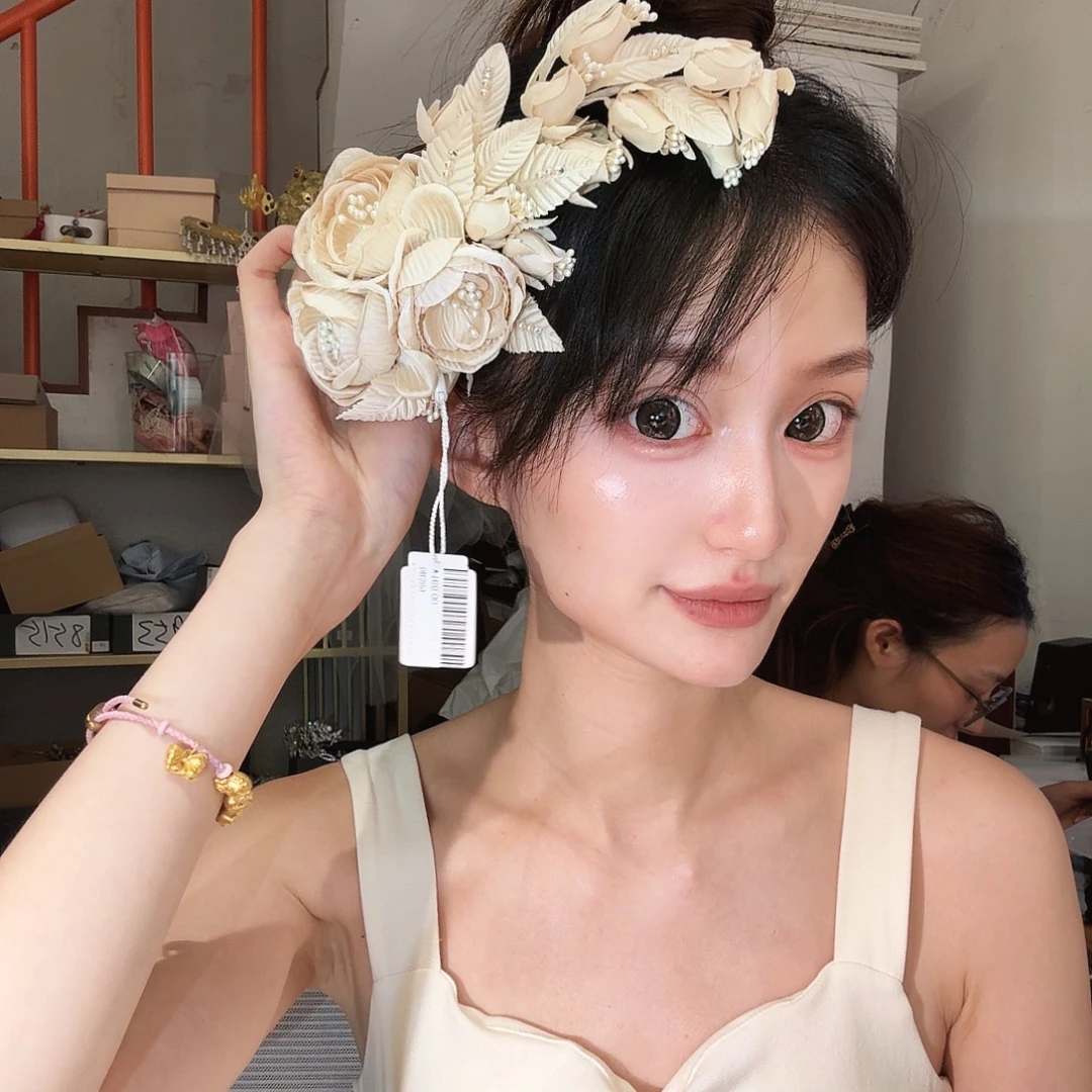 硅胶喜看新娘头饰好看漂亮