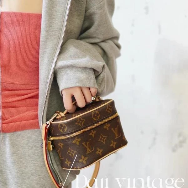 95新 LouisVuitton/路易威登 大吉中古/Lv老花nice nano手提包