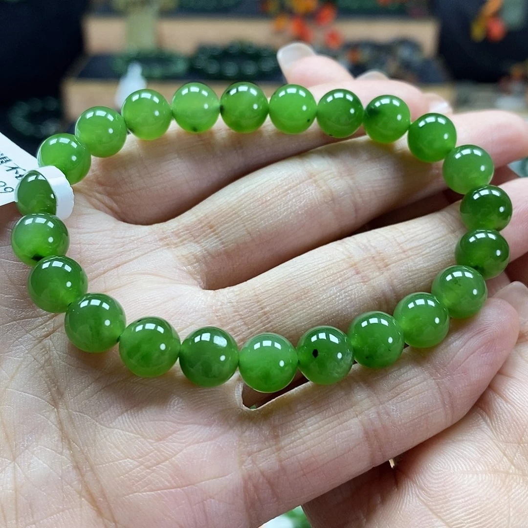 颈饰未镶嵌和田玉（碧玉）8mm