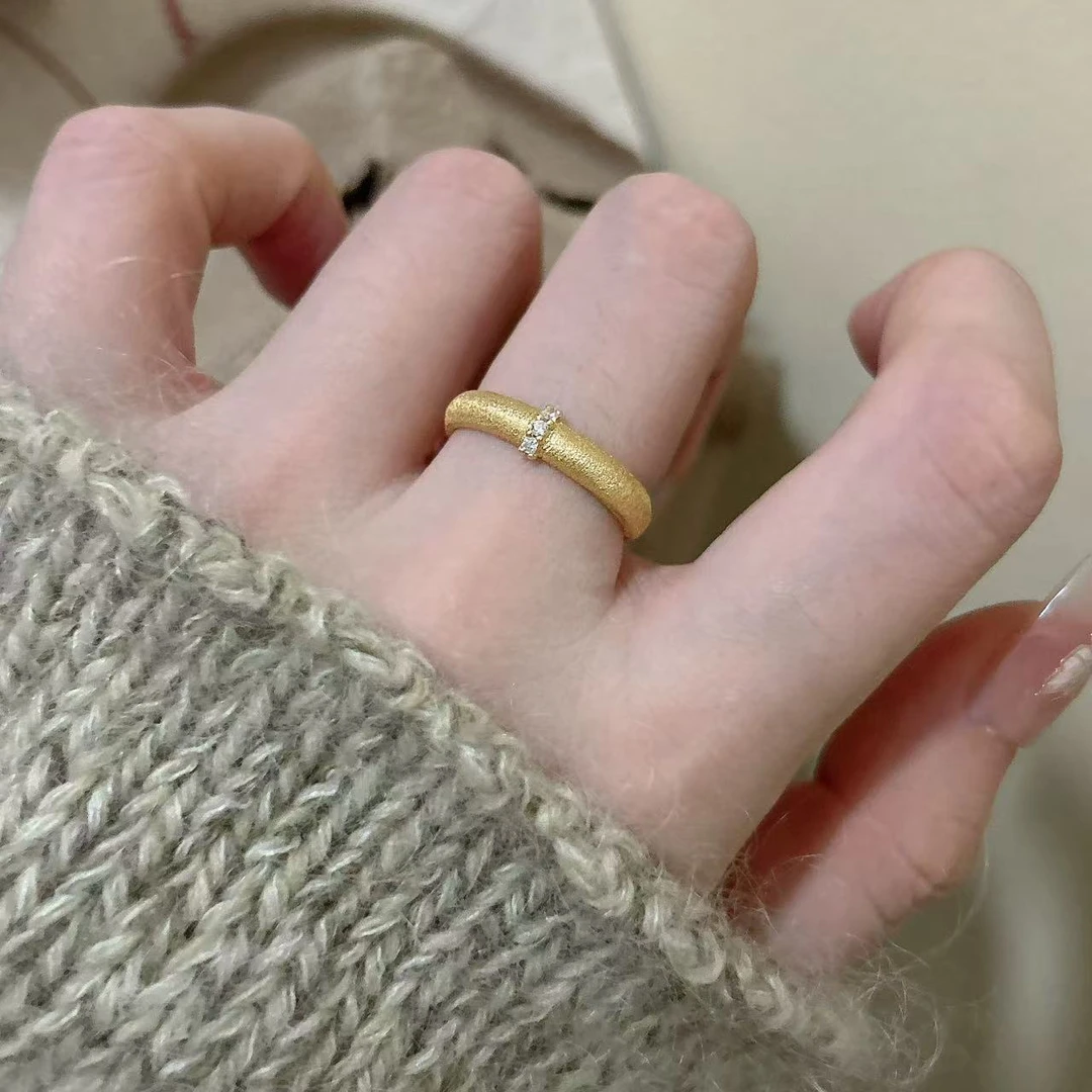 铜合金戒指 287素圈镶钻戒指