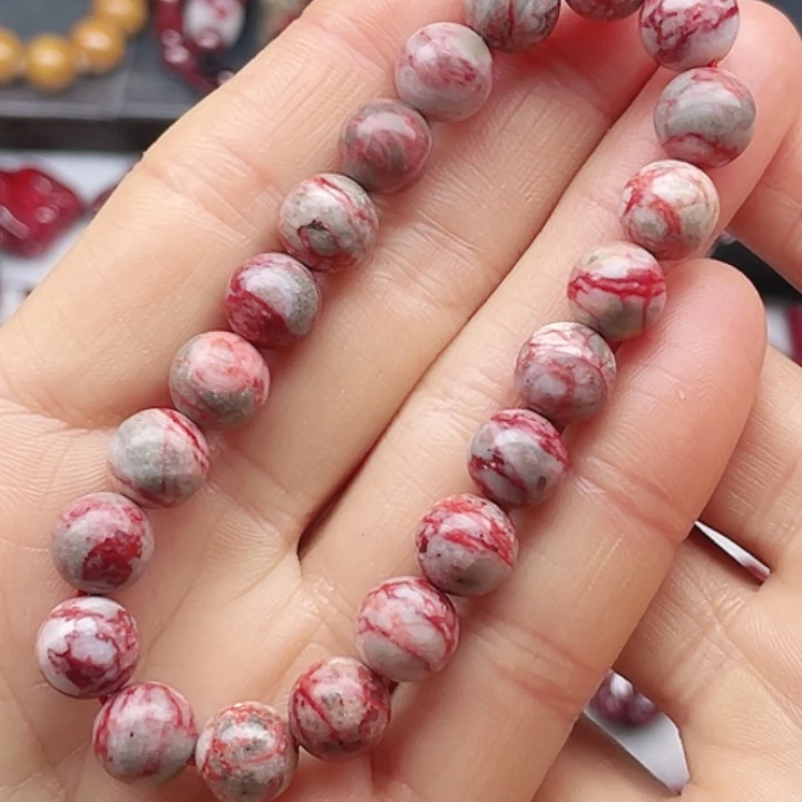 天然辰砂朱砂原石手串