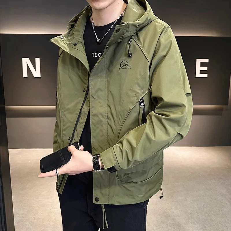 防风防水户外冲锋衣男春秋外套休闲百搭夹克2025新款高级感上衣潮