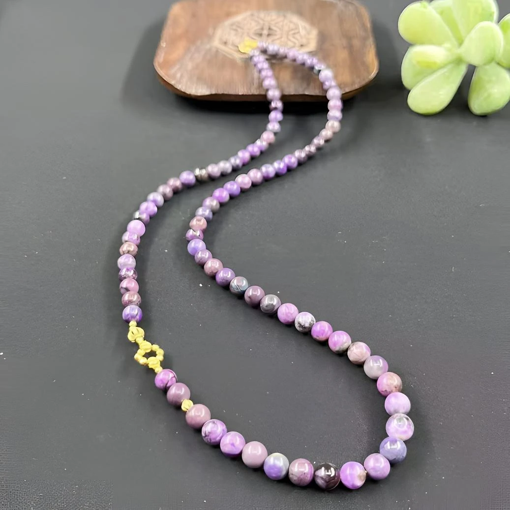 舒俱来老油料 18k金圆珠项链 卡5.4mm