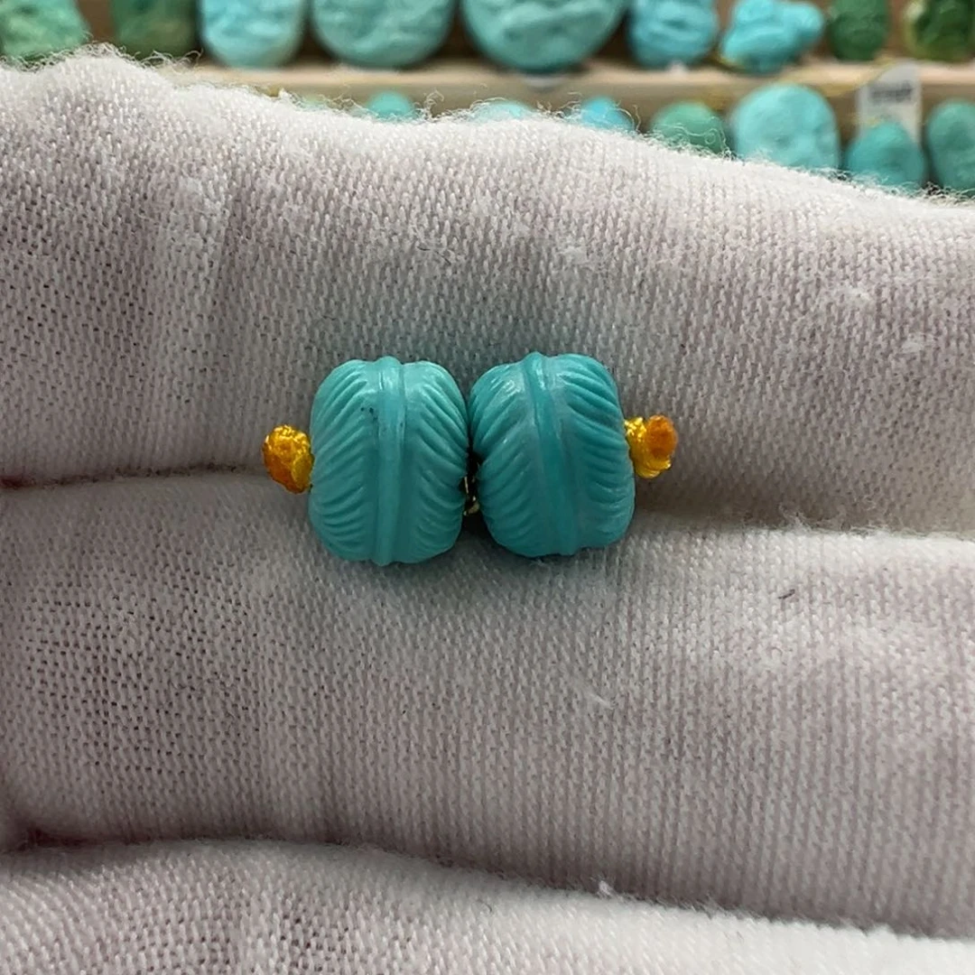 未镶嵌绿松石羽毛扣8.6mm