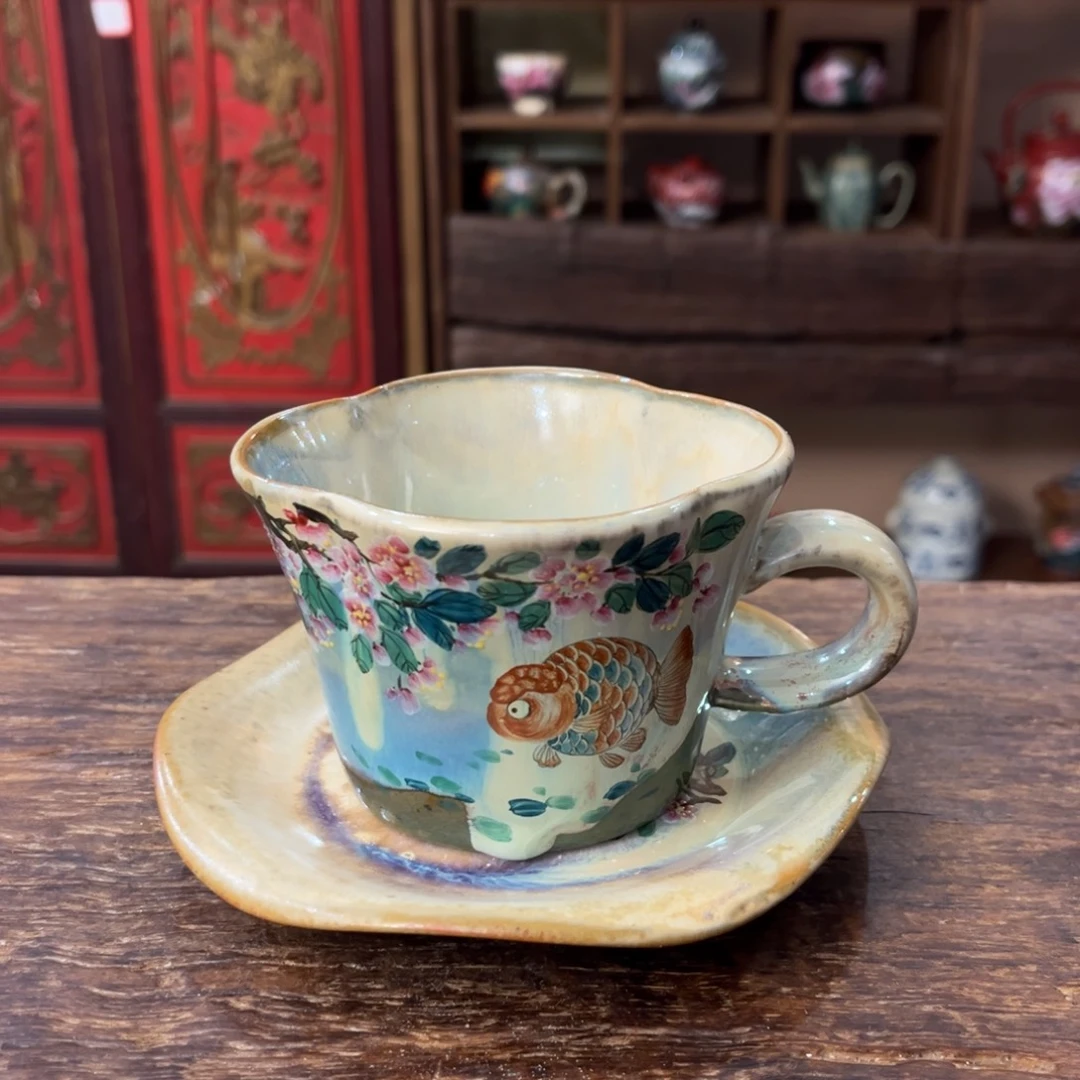 柴烧手工手绘陶瓷