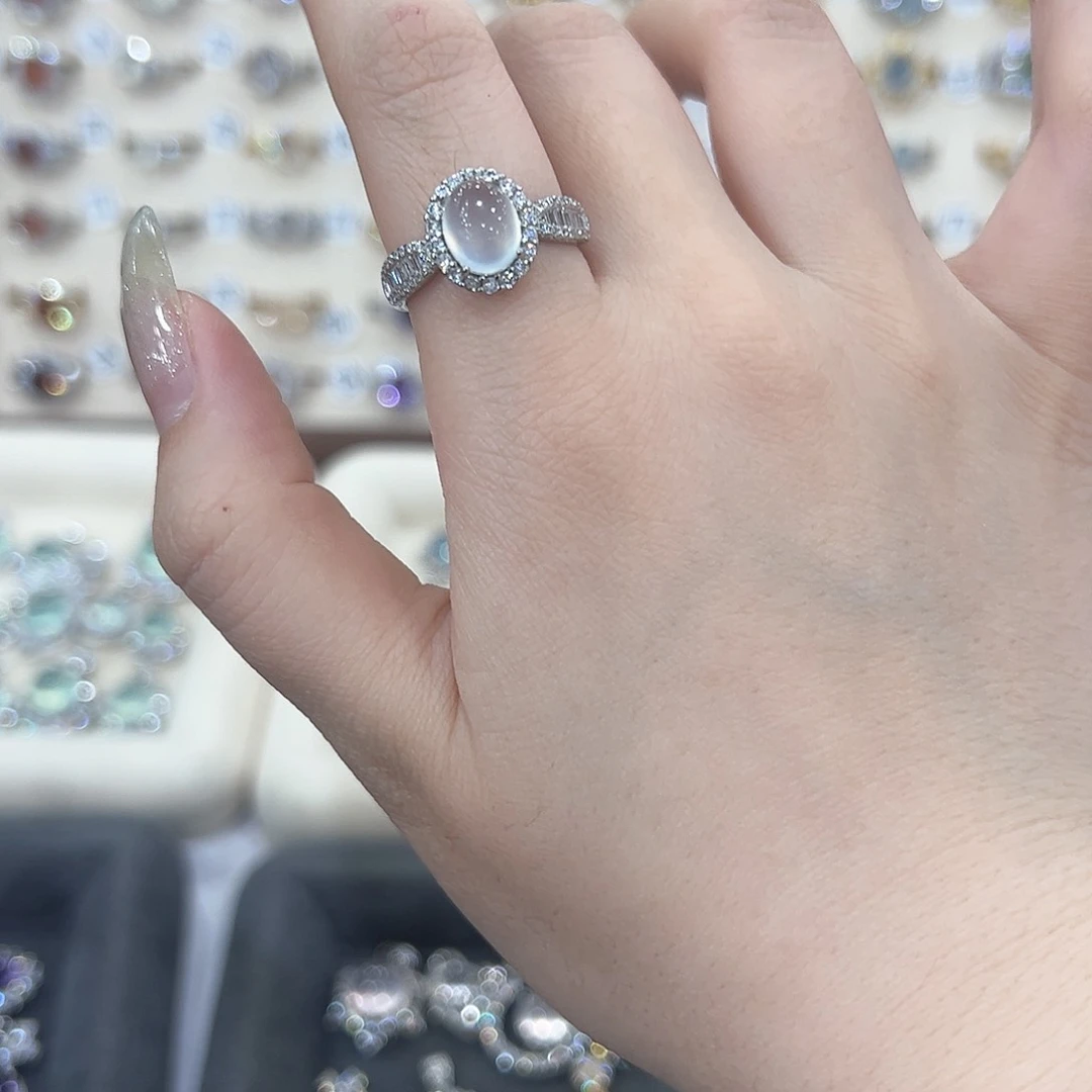 蛇纹石玉戒指项链吊坠银S925镶嵌