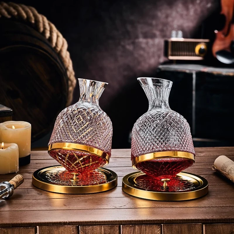 轻奢不倒翁醒酒器奢华高档陀螺红酒醒酒壶家用旋转葡萄酒扎壶摆件