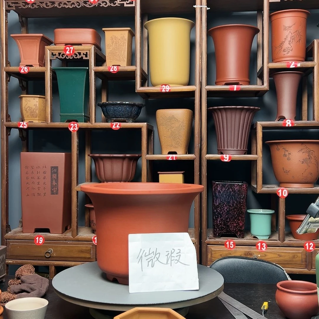 紫砂花盆海**空微瑕花盆