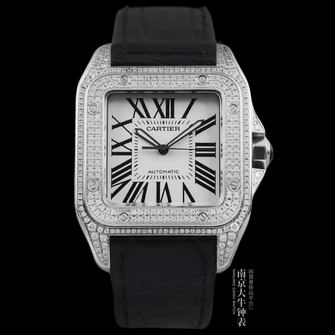 99新 Cartier/卡地亚 大牛/二手单表/W20073X8后改大号/山度士
