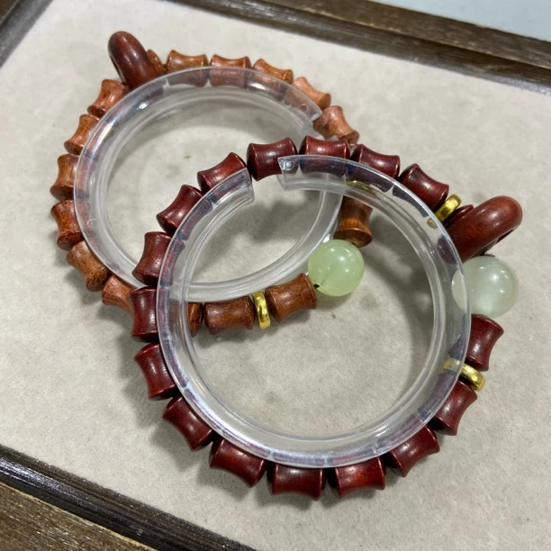 W492紫檀竹节 卡8单圈手串