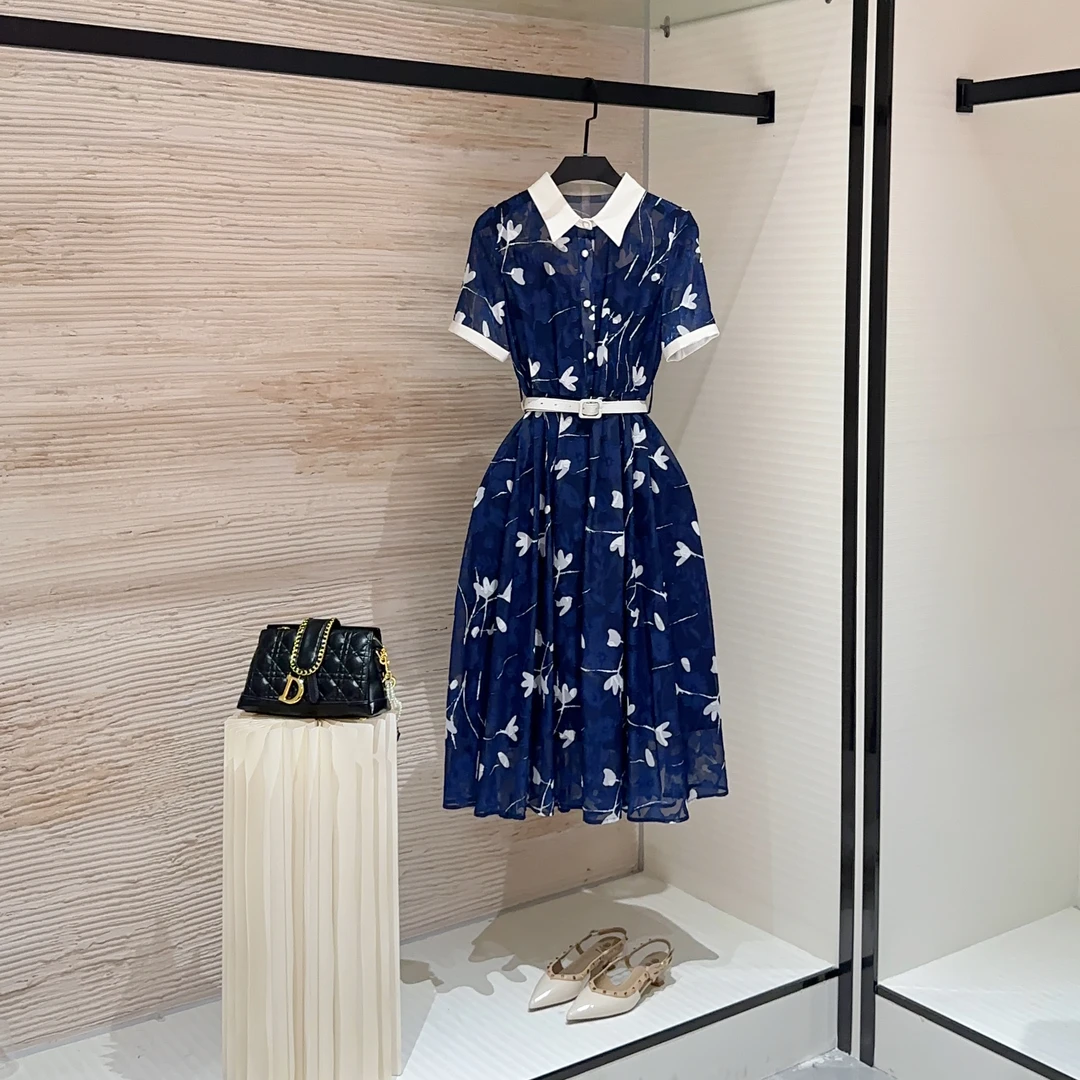 夏季时尚设计师法式轻奢小众高级感显瘦连衣裙CO-95