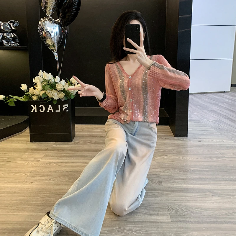 韩版2025慵懒风复古港风轻熟风时尚套装法式气质针织春季长袖洋气