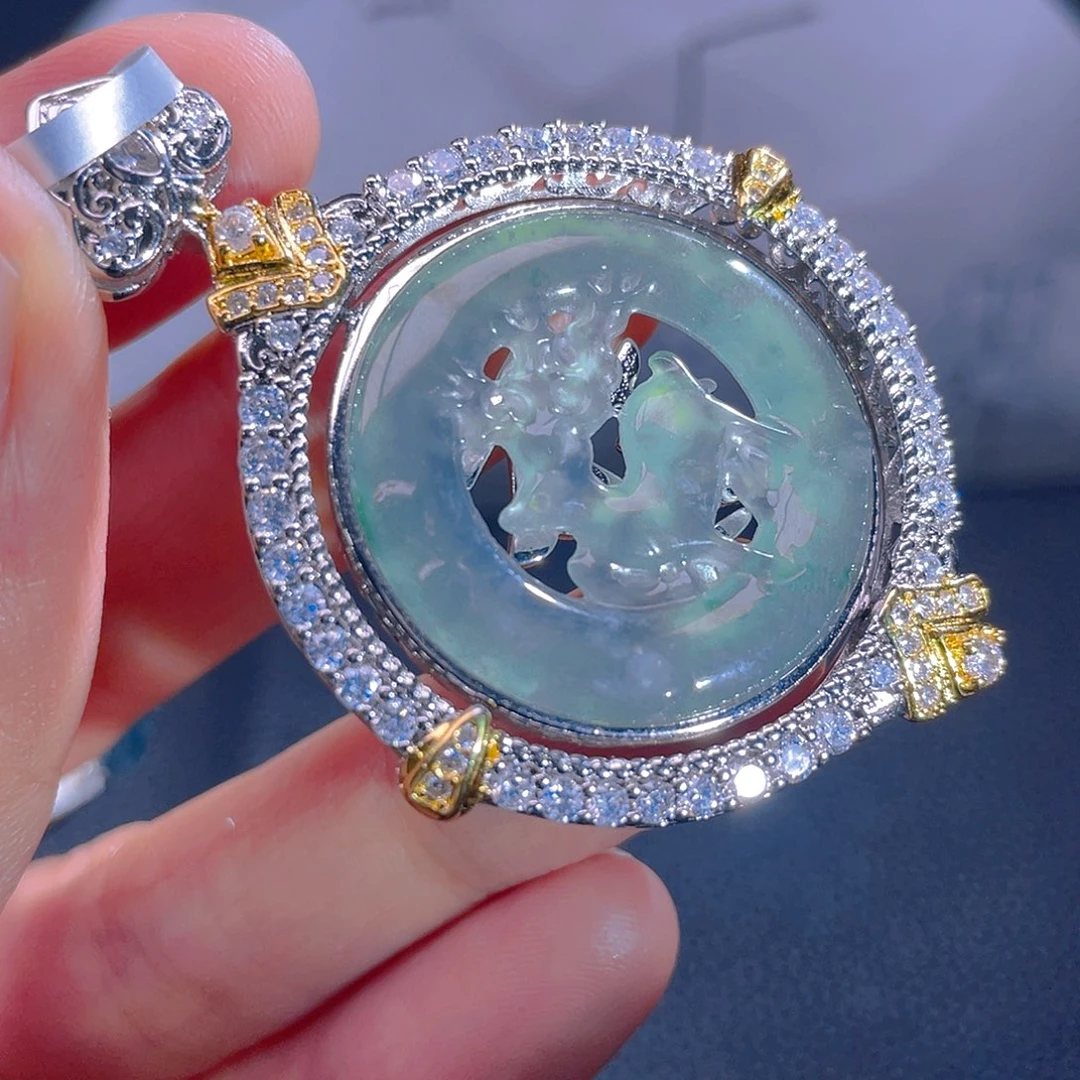 翡翠未镶嵌吊坠(不含链)