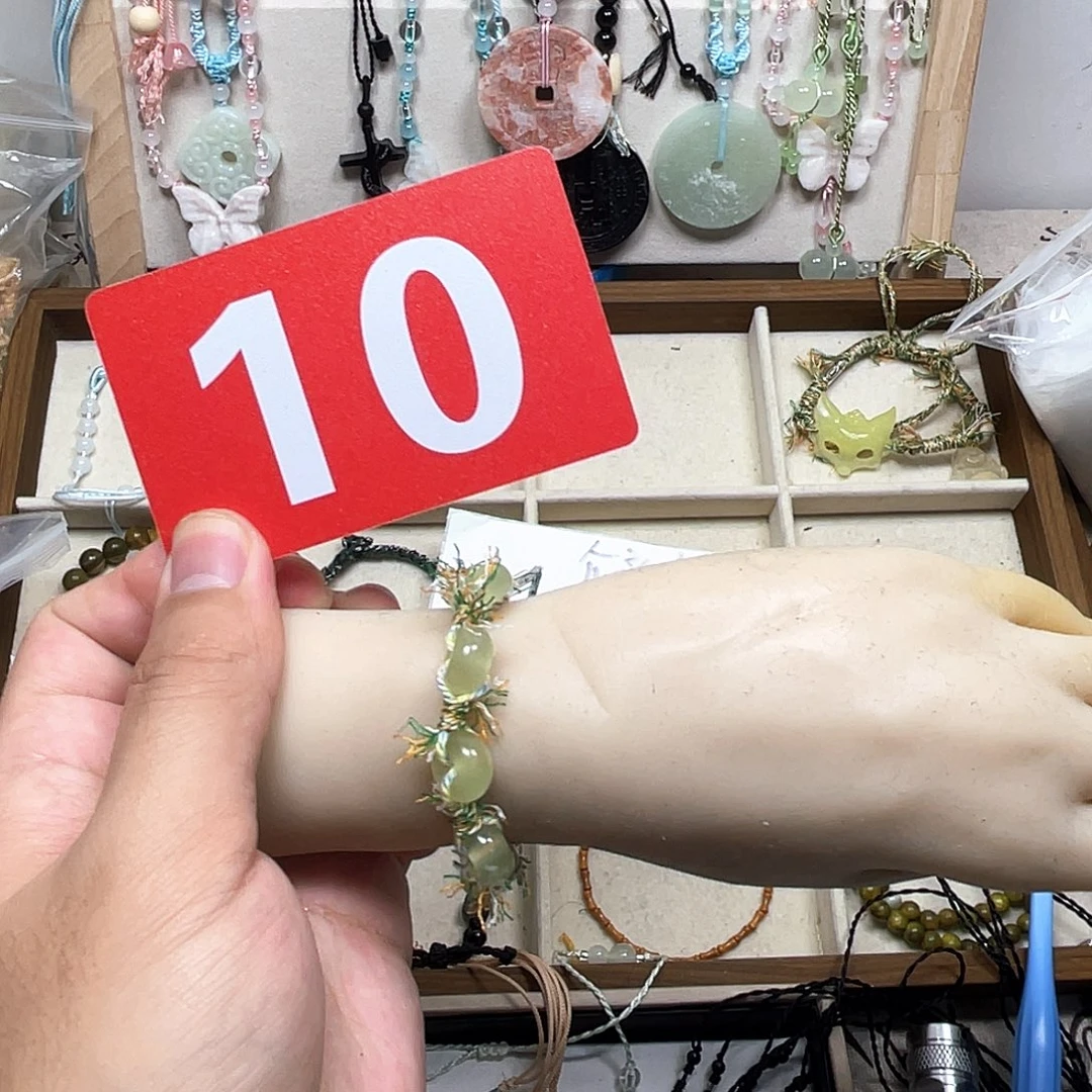 蛇纹石玉合金颈饰