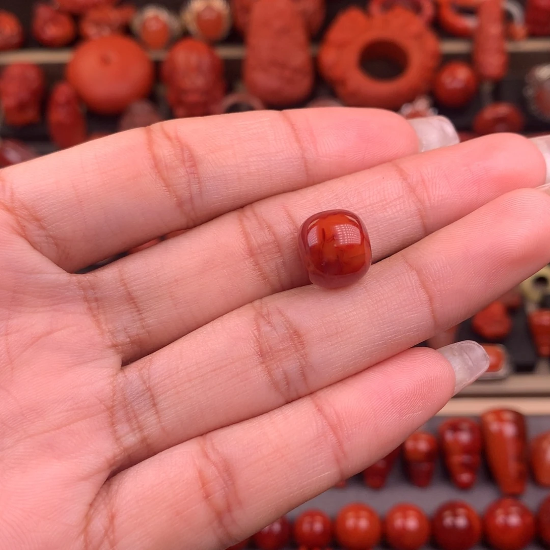 南红玛瑙未镶嵌牛血火焰老型11+