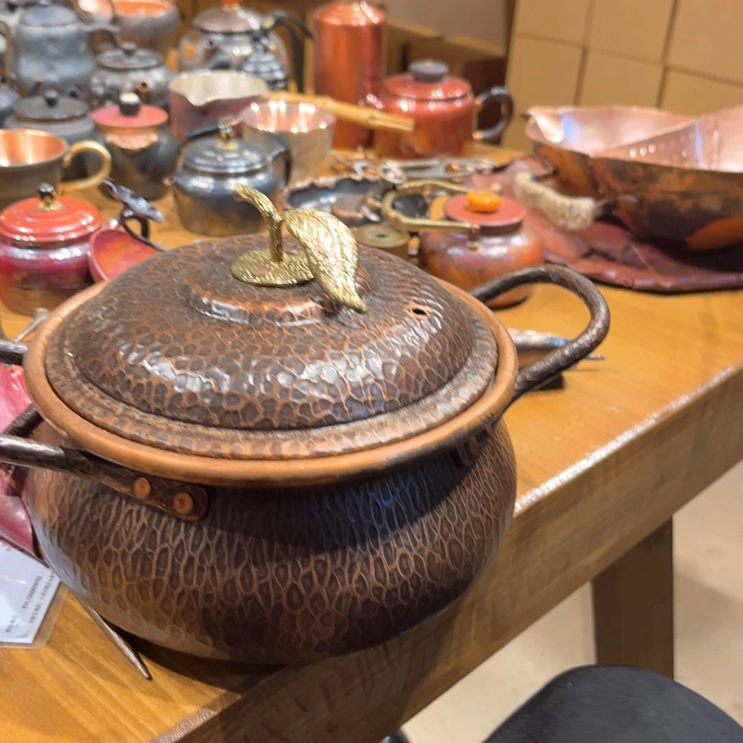 复古色深汤锅手工锻打工艺