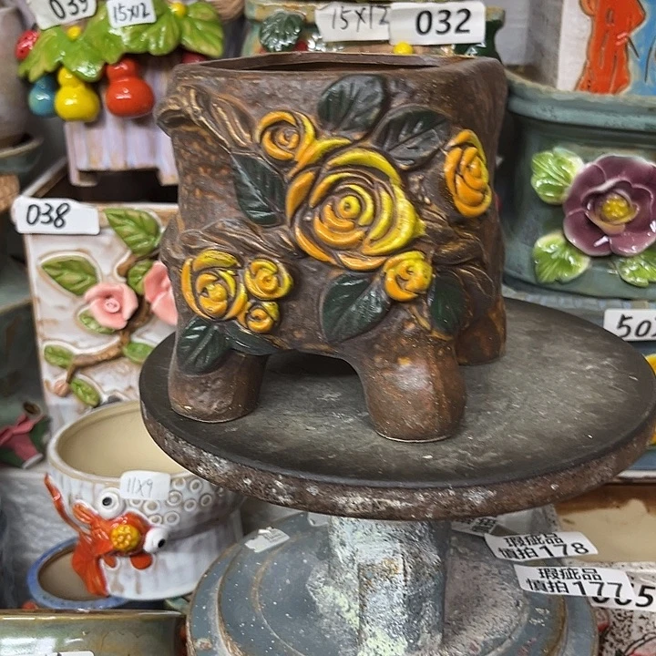 粗陶材质多肉花盆