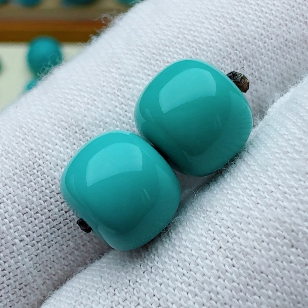 绿松石未镶嵌老型对珠9