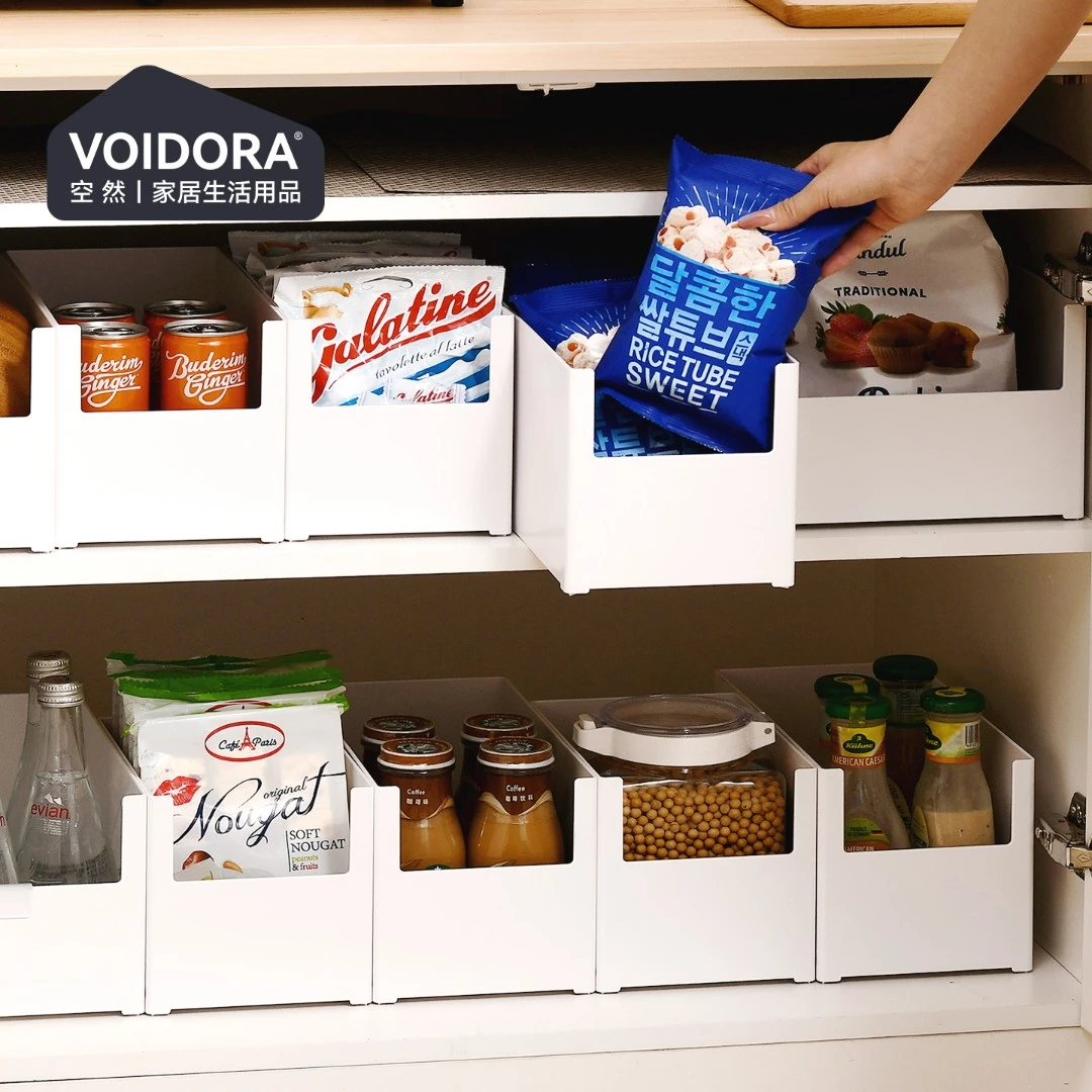 家用直角橱柜收纳盒抽屉式储物桌面盒化妆品盒零食衣物杂物收纳筐