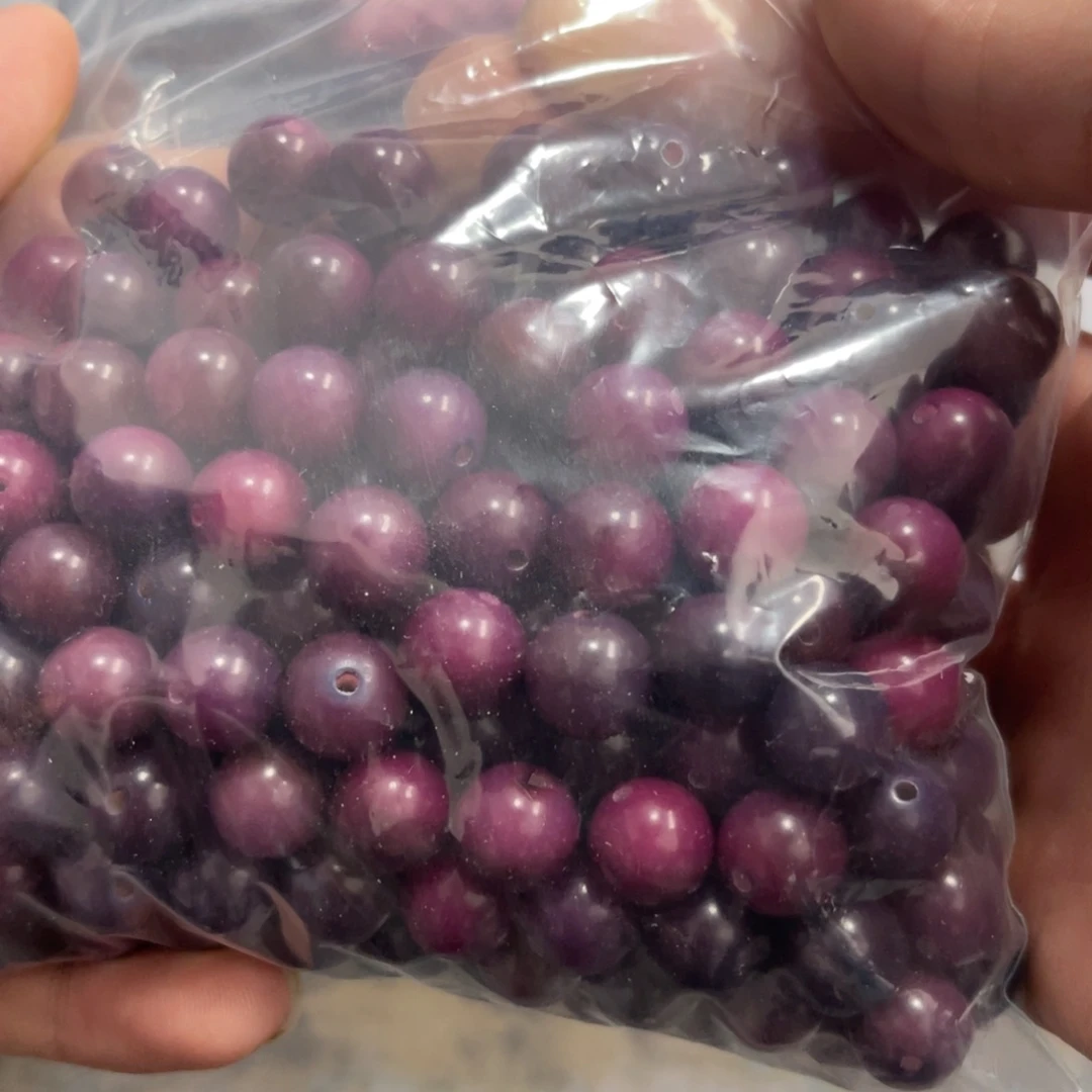 吊坠白玉菩提a12/锅底紫葡萄220颗
