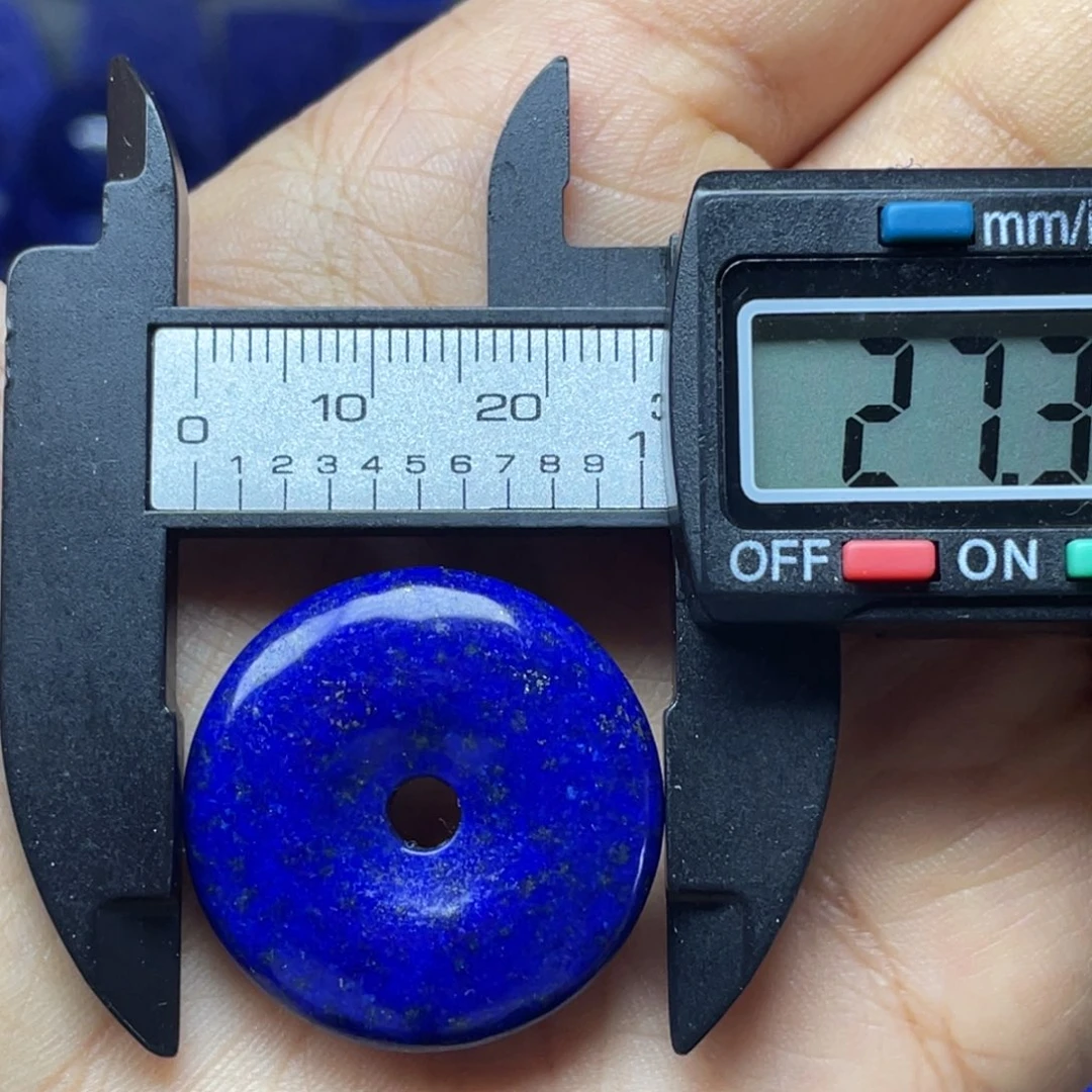 青金石未镶嵌27mm平安扣吊坠