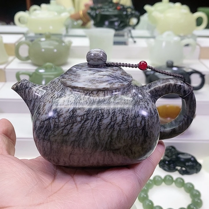未镶嵌和田玉挂件茶壶240m l