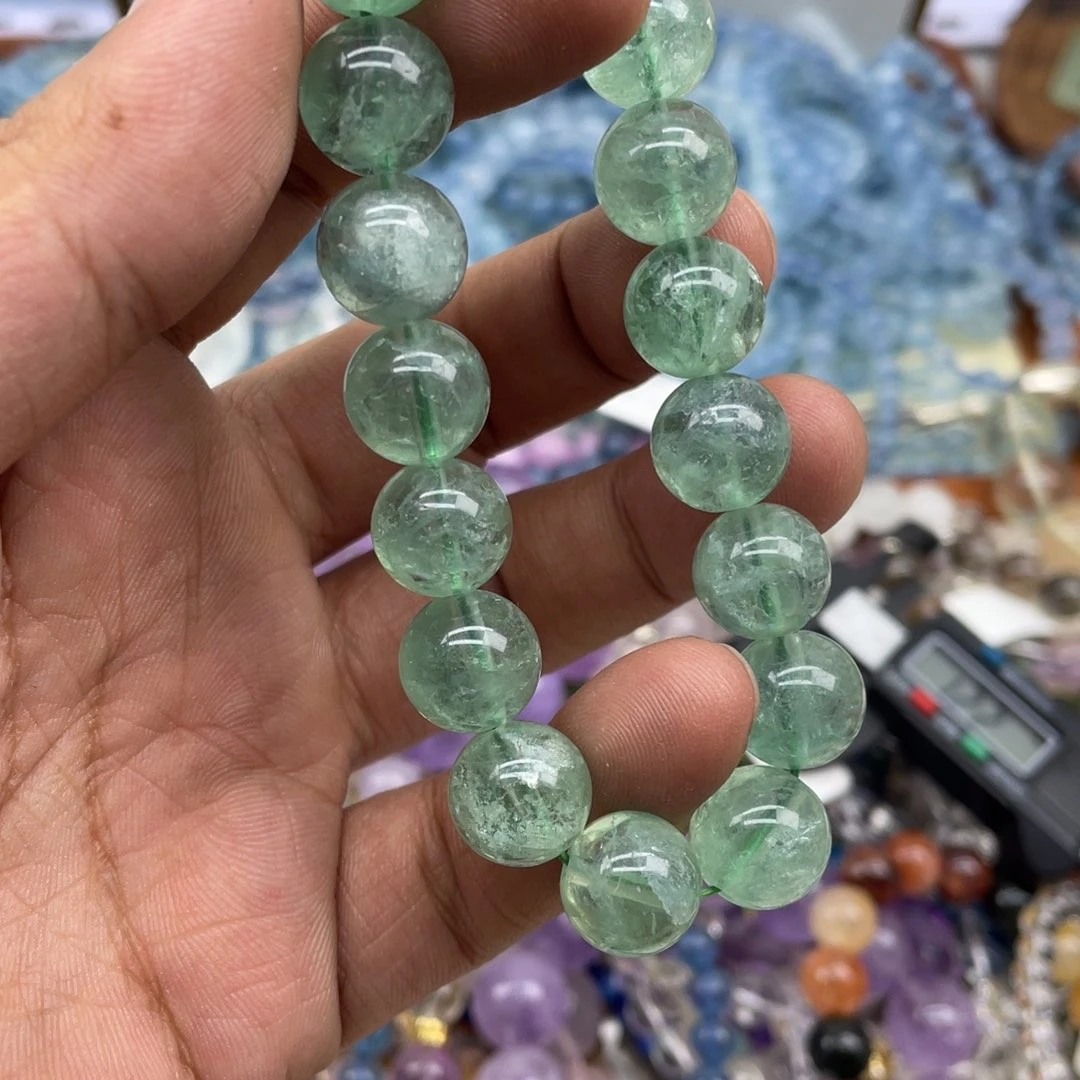 银S925镶嵌手链烟晶