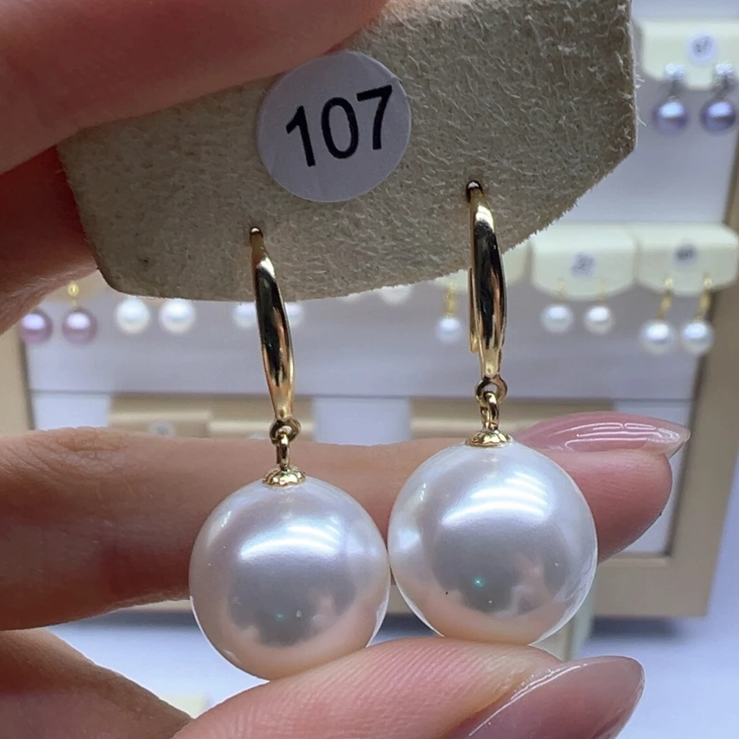 银S925镶嵌淡水珍珠耳饰