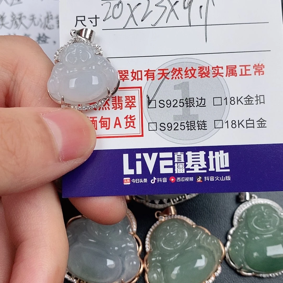 翡翠银S925镶嵌颈饰