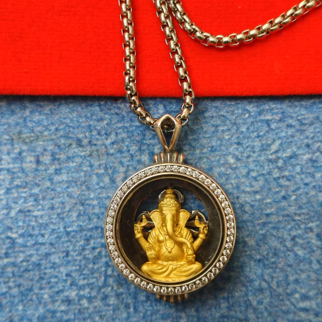 坠链均925银 象佛吊坠