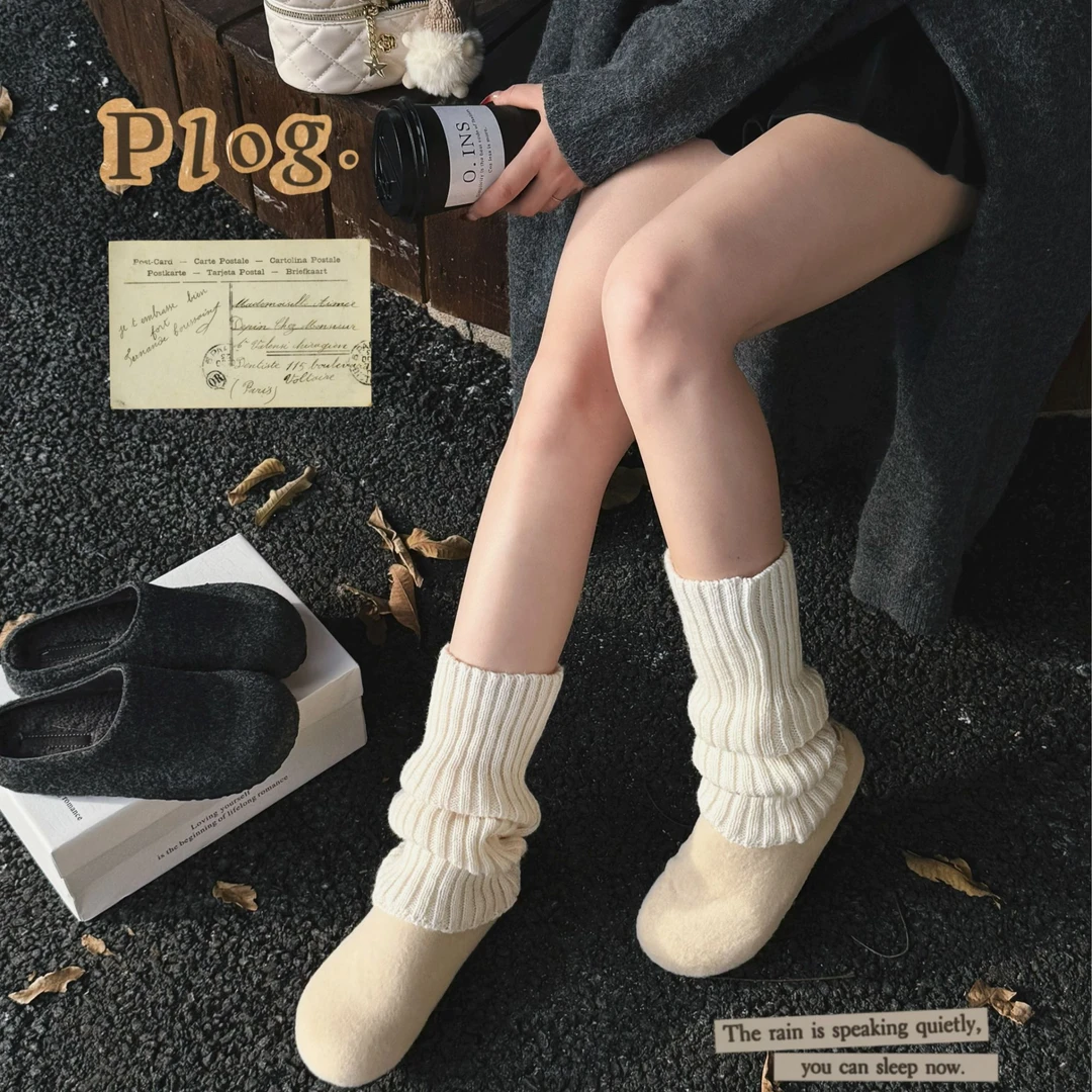 秋冬保暖加绒韩版毛毛拖简约风休闲风包头拖女纯色软底防滑鞋