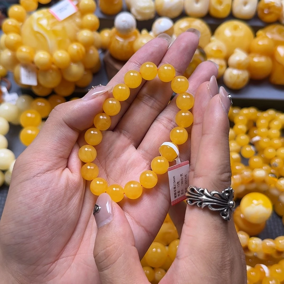 未镶嵌蜜蜡珠宝奇石10mm