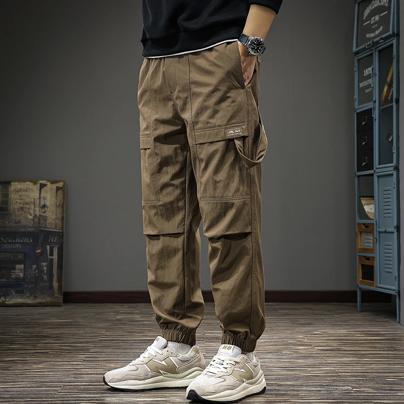 MR.MUDI/穆迪先生潮流户外三防束脚休闲裤男秋季新款宽松防水美式