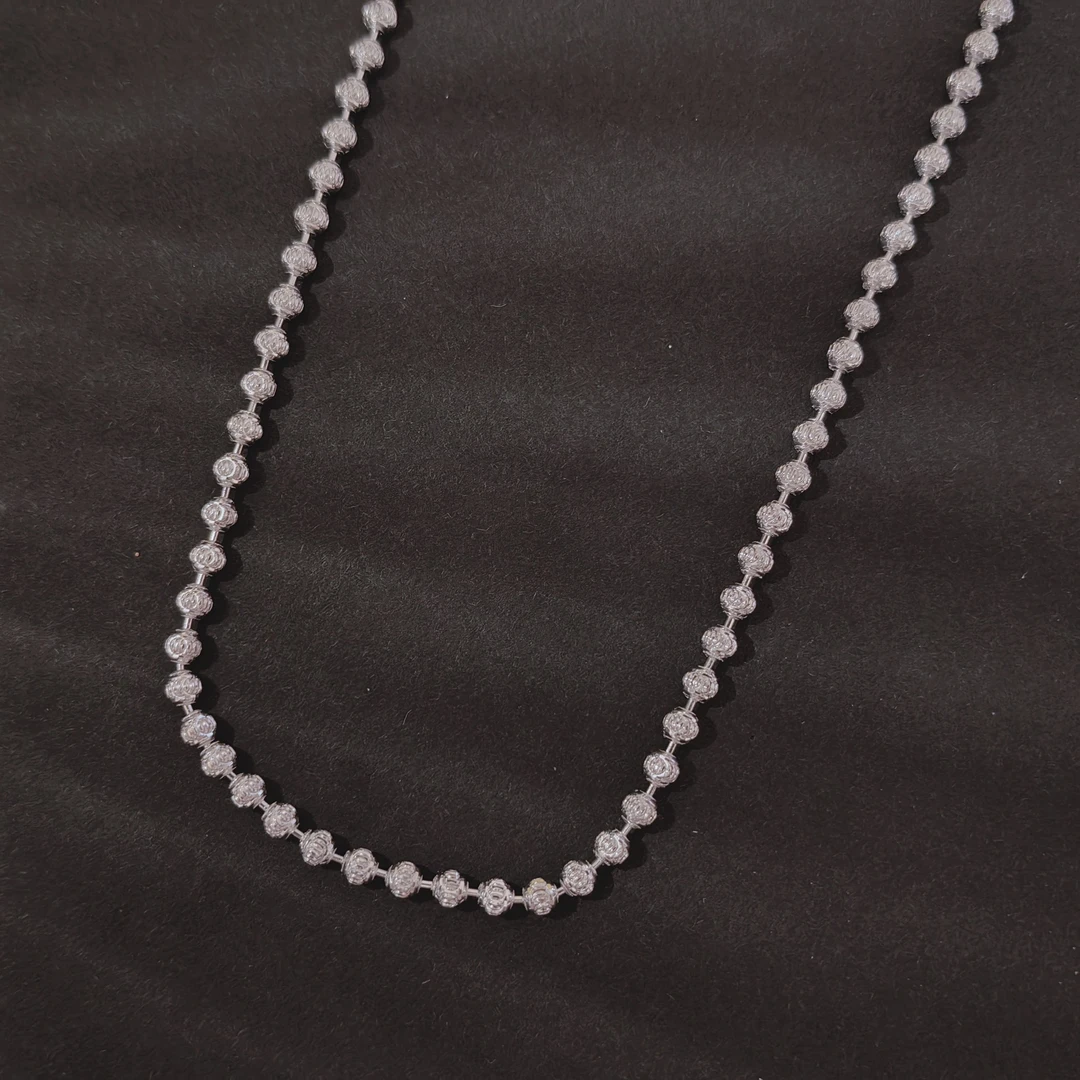 链子足银 链子足银 足银990奥迪圆珠项链 气质时尚 （XL9943)