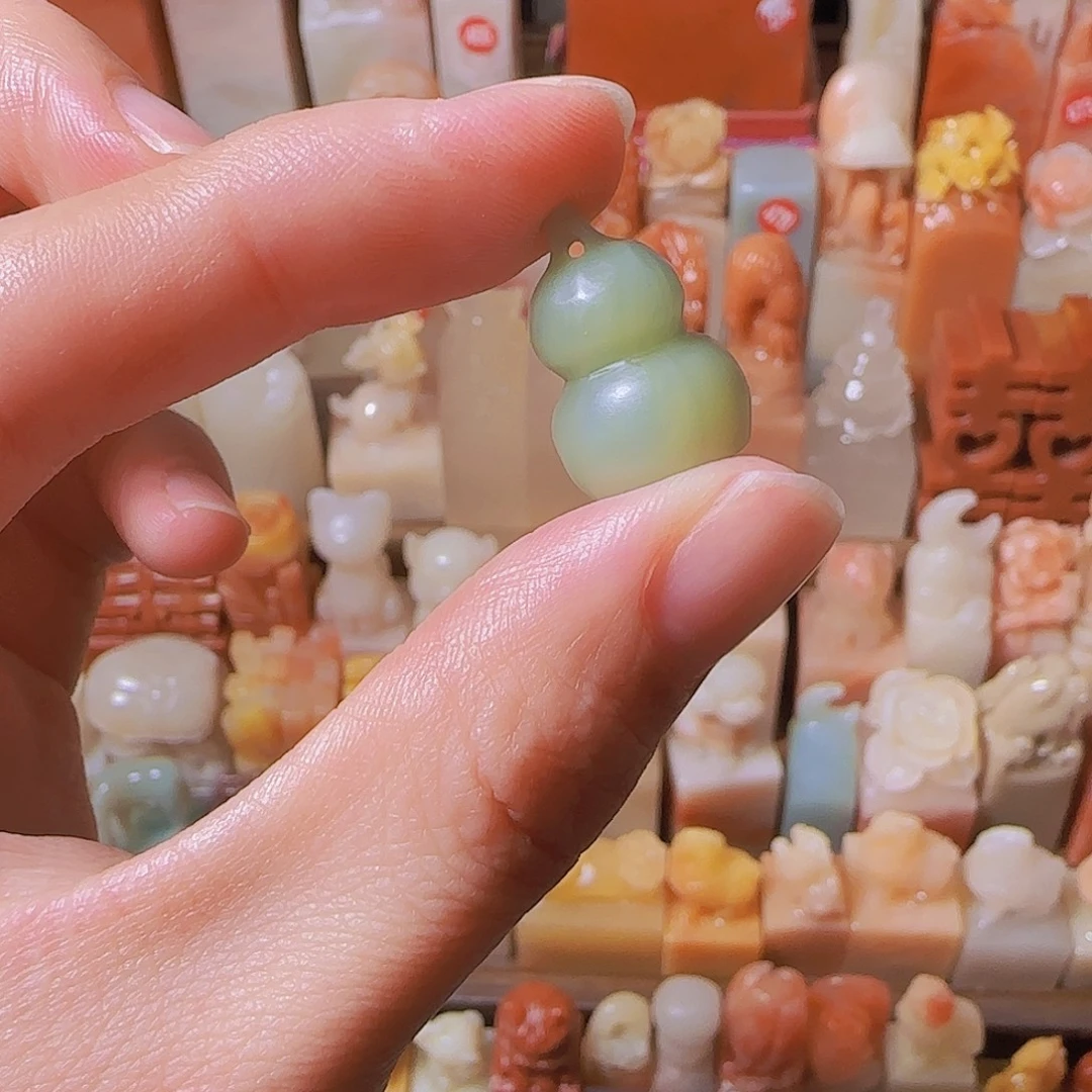 印石寿山石圆形包邮包刻