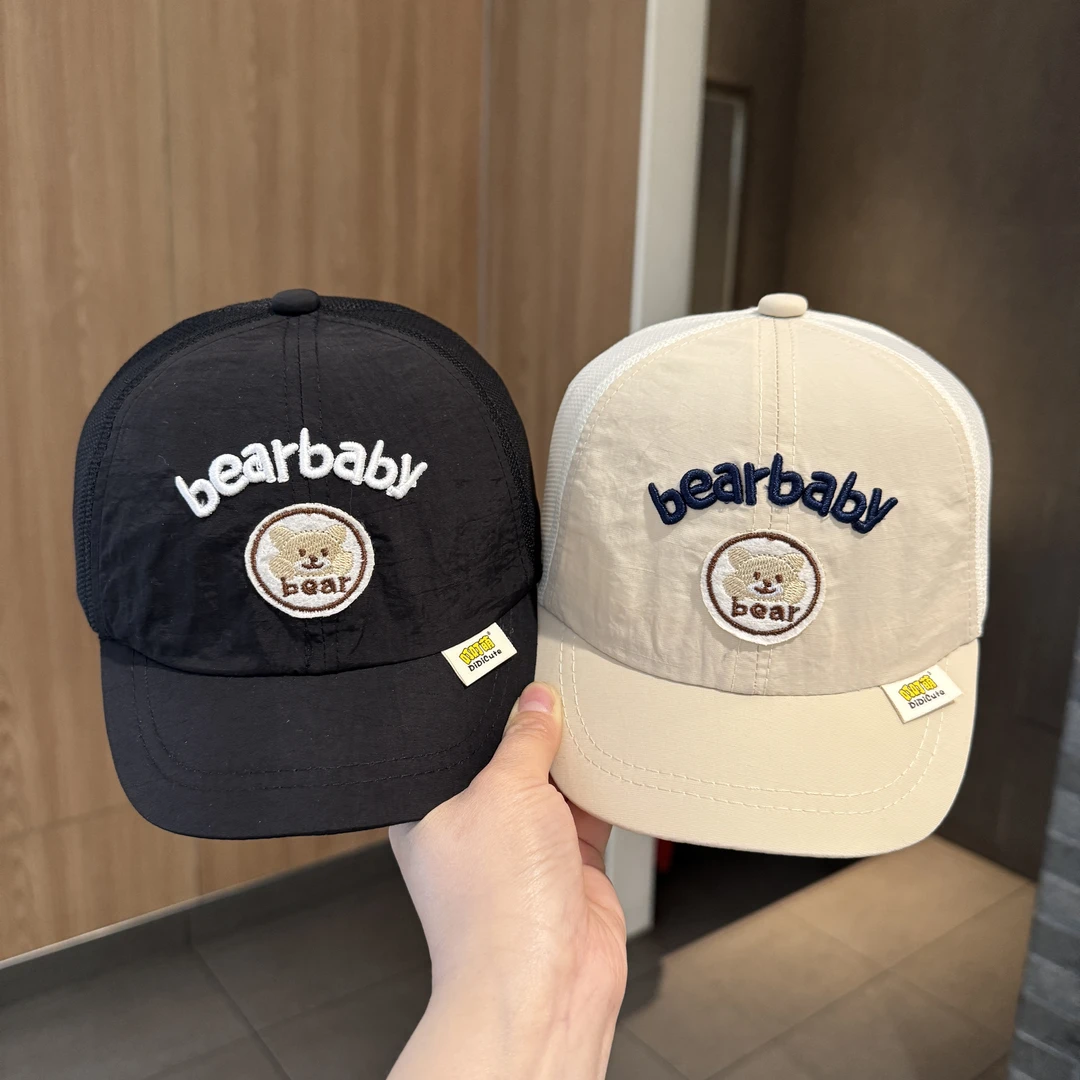 宝宝帽子夏季薄款可爱超萌男童鸭舌帽婴儿短檐遮阳防晒女童棒球帽