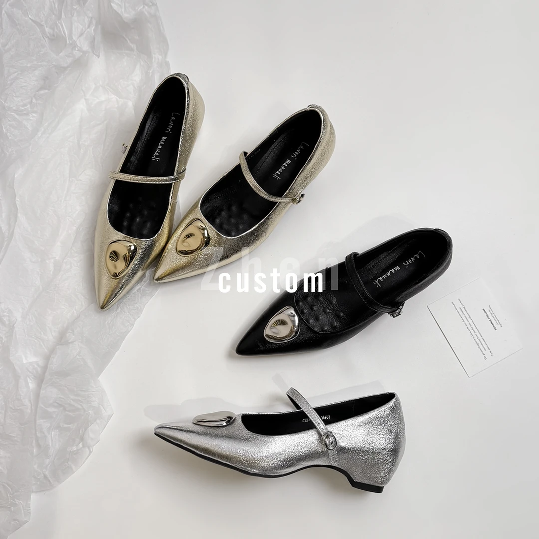 Lucky -延续- 5.5cm/内增高法式优雅风尖头单鞋