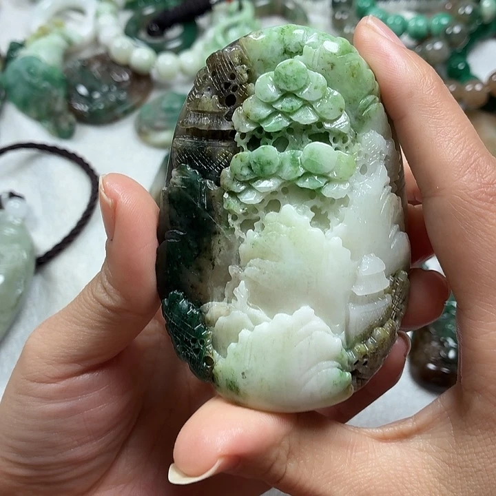 唐***唐独山玉未镶嵌吊坠