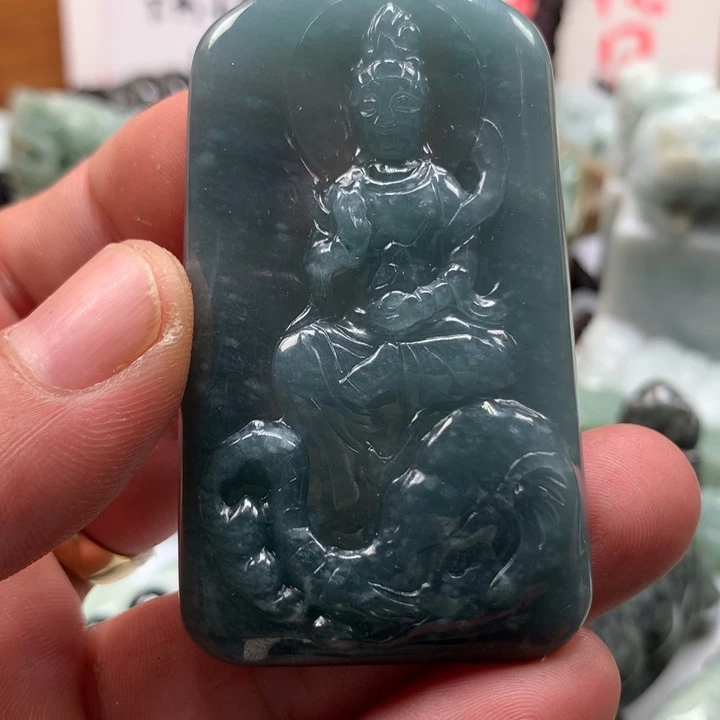 翡翠未镶嵌颈饰保真天然a货翡翠