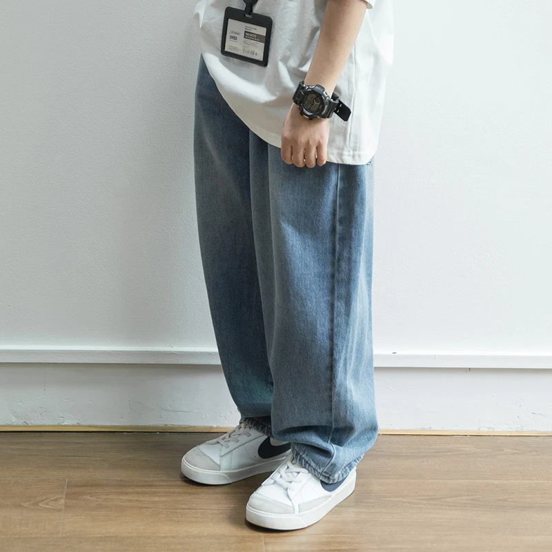 男童蓝色软牛仔长裤