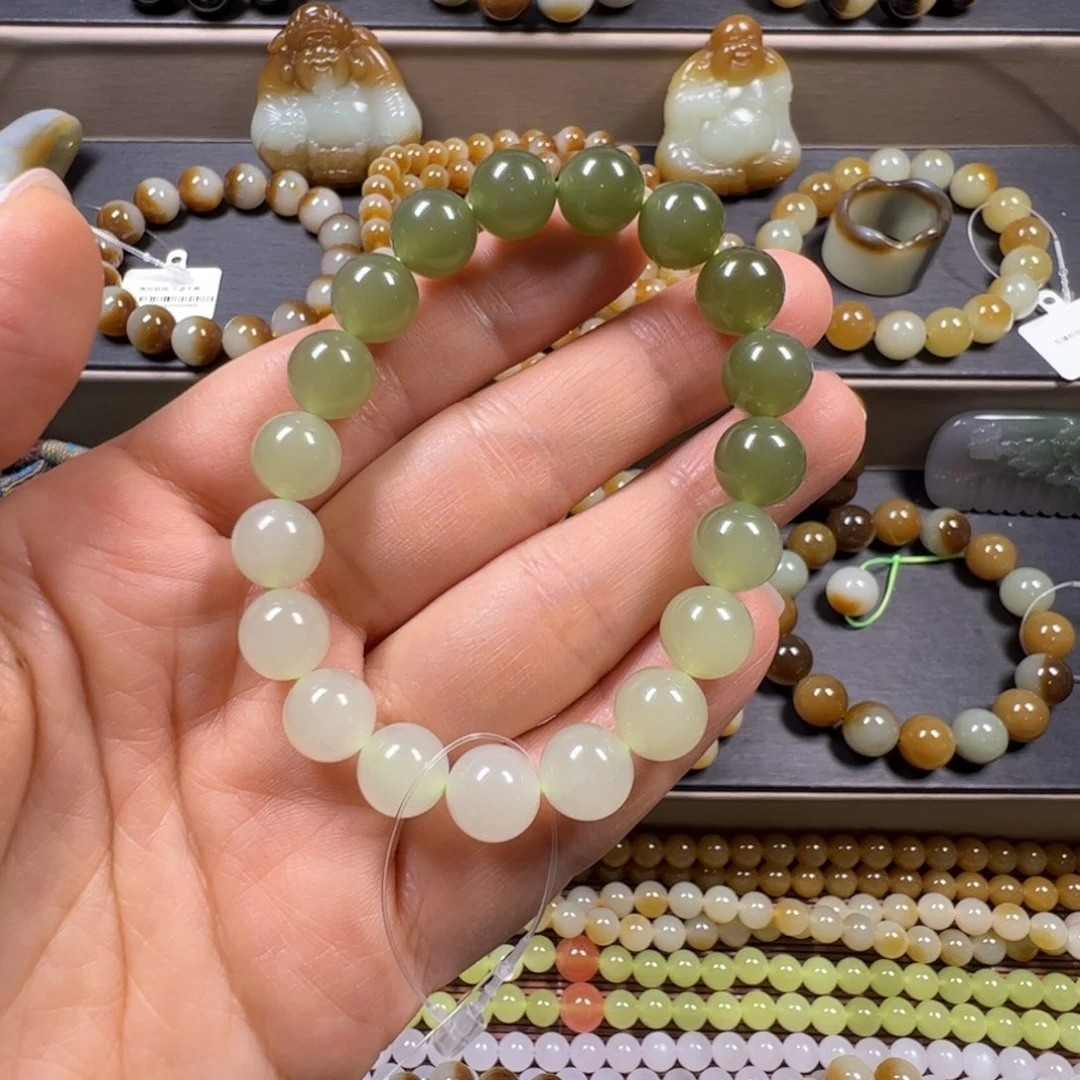 和田玉未镶嵌手链卡10