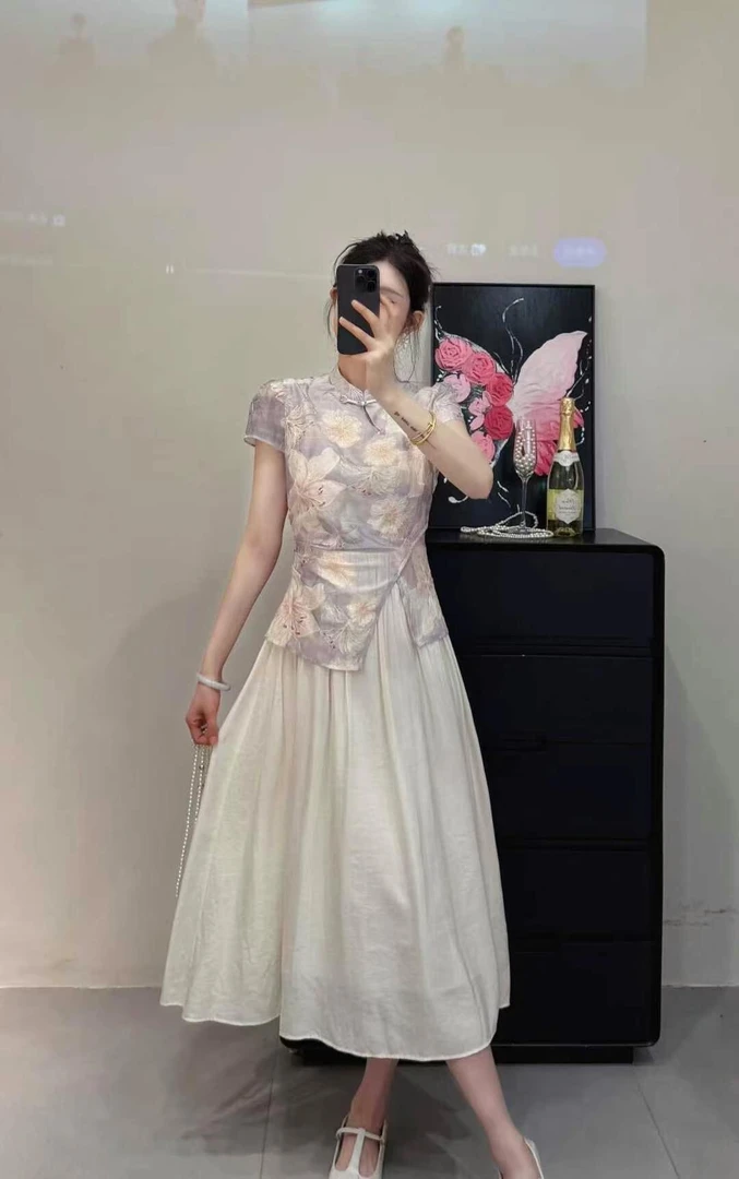 225国风旗袍裙气质显瘦女