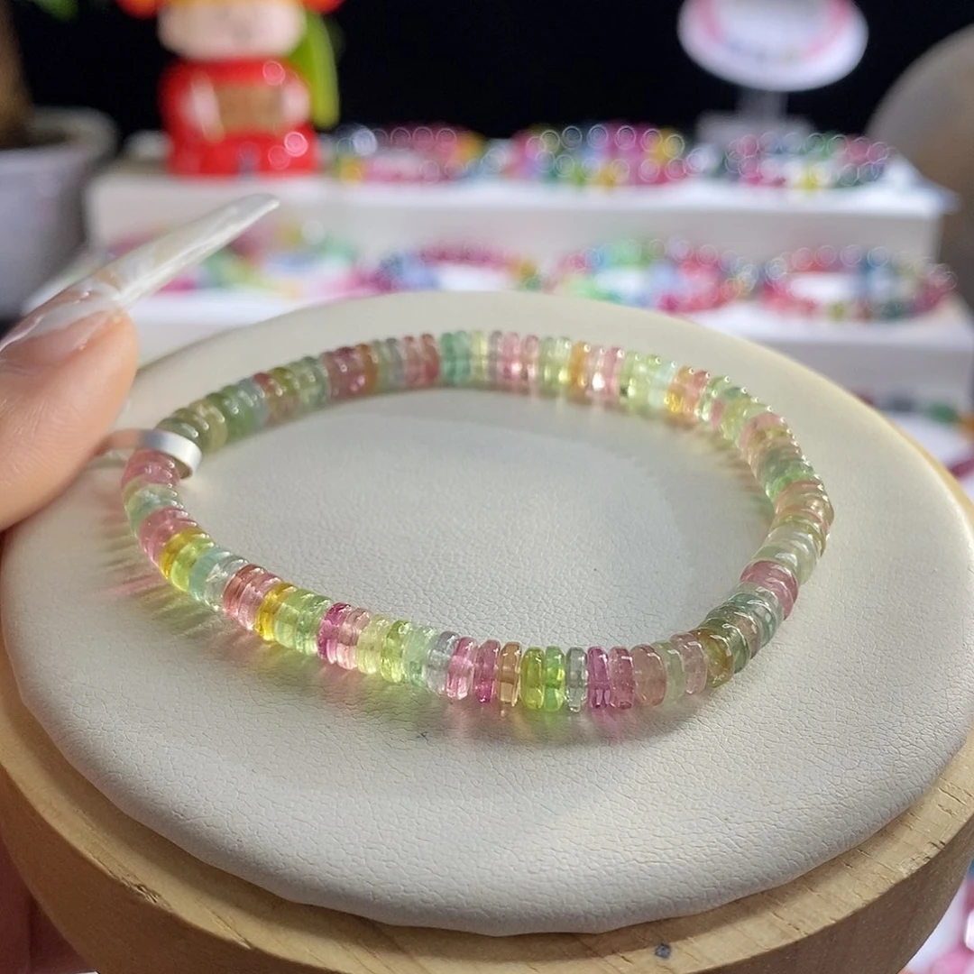 未镶嵌手链碧玺算盘珠