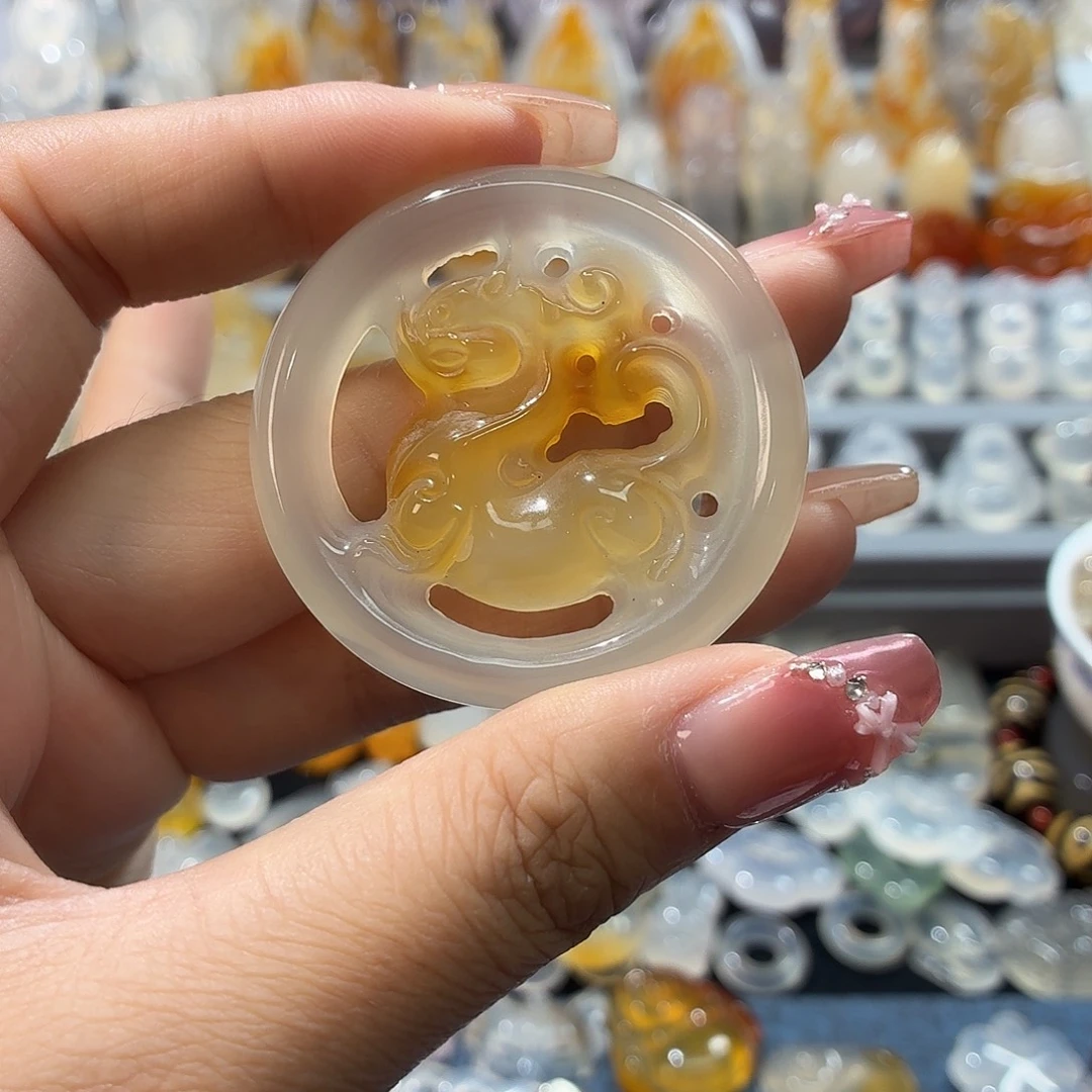 玛瑙/玉髓未镶嵌吊坠(不含链)